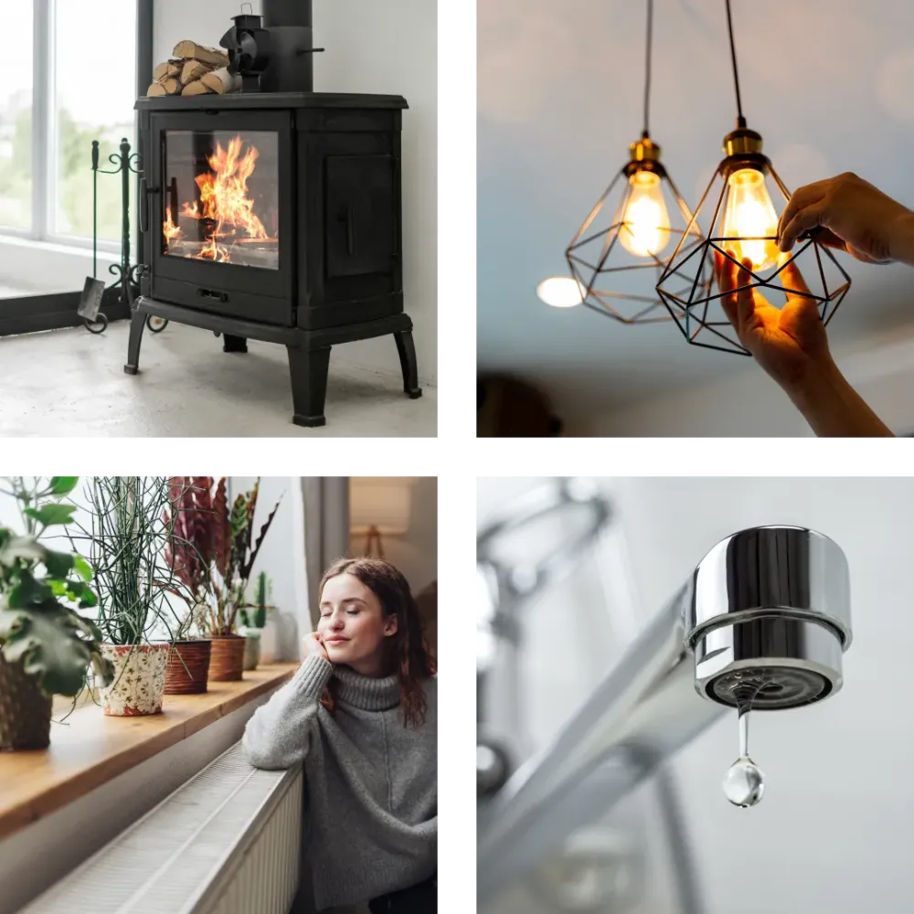 radiateur -poele - lampe - robinet